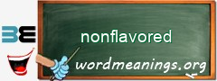 WordMeaning blackboard for nonflavored